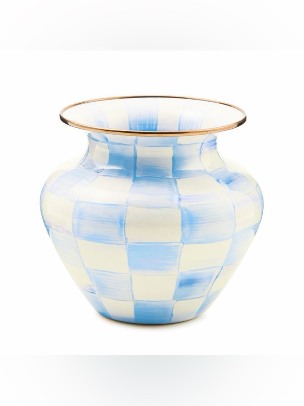 MacKenzie-Childs Sky Check Large Vase
